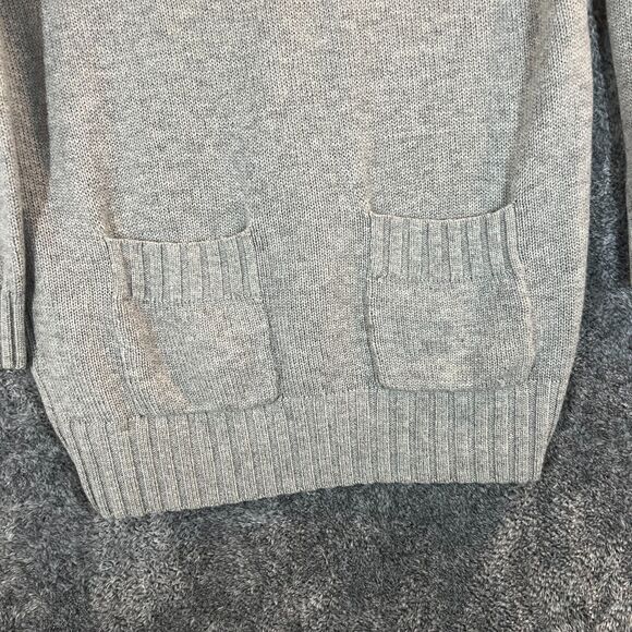 Joie Sweater Womens Small Gray Wool Cashmere Knit Pockets Ribbed Loose Fitting - Picture 6 of 9